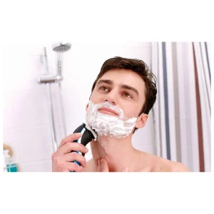ماشین اصلاح صورت فیلیپس مدل AT890/20 با تیغه استیل ضد زنگ، طراحی ارگونومیک و مقاوم در برابر آب، شارژ سریع، استفاده به صورت خشک و مرطوب، صفر زن و خط زن چرخشی