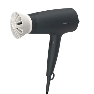 سشوار خانگی 1600 وات فیلیپس مدل BHD302، موتور DC، وزن 280 گرم، دارای سری متمرکز‌کننده باریک، خشک‌کن ملایم با ویژگی صاف‌کنندگی، با قابلیت باد سرد