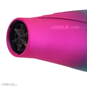 سشوار حرفه‌ای هیسکا مدل H5252 با موتور AC پرقدرت 2100 وات، تنظیم دما و سرعت در سه حالت، تکنولوژی آیونیک، دکمه باد سرد، سری حجم‌دهنده و کابل 3 متری