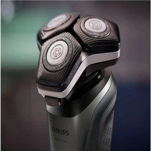 ماشین اصلاح موی صورت فیلیپس مدل SHAVER 5000 Series با تیغه‌های کربن استیل، سنسور هوشمند، سرهای انعطاف‌پذیر 360 درجه، ضد آب، قابلیت اصلاح با شماره صفر، شارژ سریع و منبع انرژی کابل USB