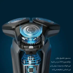 ماشین اصلاح موی صورت فیلیپس مدل SHAVER 5000 Series با تیغه‌های کربن استیل، سنسور هوشمند، سرهای انعطاف‌پذیر 360 درجه، ضد آب، قابلیت اصلاح با شماره صفر، شارژ سریع و منبع انرژی کابل USB