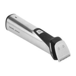 ست ماشین اصلاح موی صورت و بدن فیلیپس مدل Norelco MG7750/49 با تیغه استیل پیشرفته خودتیز شونده، مقاوم در برابر آب، شارژ سریع 5 دقیقه‌ای، باتری لیتیوم آیون با 5 ساعت استفاده، 14 شانه متنوع و تکنولوژی DualCut، مدل بالا سری نورلکو 7000