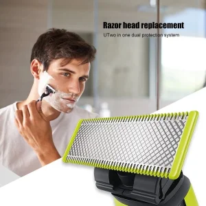 ماشین اصلاح موی صورت و بدن فیلیپس مدل OneBlade Sensitive با تیغه تیتانیوم پیشرفته، طراحی ارگونومیک، مقاوم در برابر آب، قابلیت اصلاح با شماره صفر، استفاده به صورت خشک و مرطوب