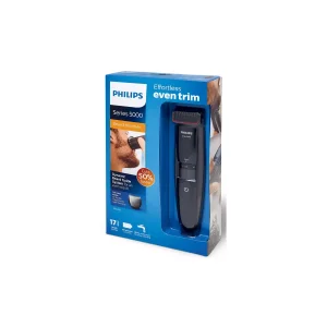 ماشین اصلاح موی صورت فیلیپس مدل BT5200/16 با تیغه‌های استیل ضدزنگ خود تیزشونده، طول اصلاح 0.4 تا 10 میلی‌متر، قابلیت استفاده با باتری و برق، شارژ USB یک ساعته و ضدآب با طراحی ارگونومیک و شانه قابل تنظیم دستی