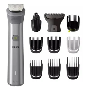 ماشین اصلاح موی سر و صورت فیلیپس مدل MG5930 با تیغه استیل خودتیزشونده، ضد آب، باتری قابل شارژ با 120 دقیقه زمان استفاده، تکنولوژی تنظیم سرعت هوشمند، سری اصلاح بدن و موزن گوش و بینی