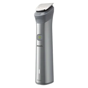 ماشین اصلاح موی سر و صورت فیلیپس مدل MG5930 با تیغه استیل خودتیزشونده، ضد آب، باتری قابل شارژ با 120 دقیقه زمان استفاده، تکنولوژی تنظیم سرعت هوشمند، سری اصلاح بدن و موزن گوش و بینی