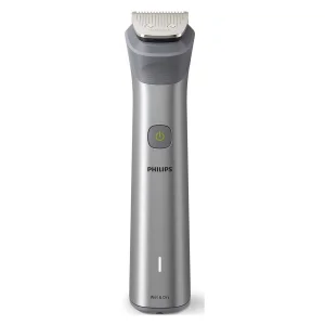 ماشین اصلاح موی سر و صورت فیلیپس مدل MG5930 با تیغه استیل خودتیزشونده، ضد آب، باتری قابل شارژ با 120 دقیقه زمان استفاده، تکنولوژی تنظیم سرعت هوشمند، سری اصلاح بدن و موزن گوش و بینی