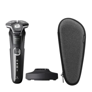ماشین اصلاح موی صورت فیلیپس مدل S5898 با تکنولوژی Skin IQ و سنسور Power Adapt، ضد آب، تیغه استیل پیشرفته خودتیزشونده، شارژ سریع 5 دقیقه‌ای، مدت استفاده 60 دقیقه، دارای خط زن، استند و کیف نگهداری