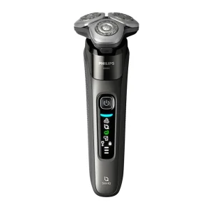 ماشین اصلاح موی صورت شارژی فیلیپس مدل X9002/05 با تیغه استیل ضد زنگ، ضد آب و قابل استفاده خشک و مرطوب، طراحی ارگونومیک، باتری لیتیوم یون با شارژ سریع 60 دقیقه، نمایشگر میزان شارژ و قابلیت اصلاح با شماره صفر