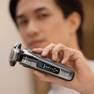 ماشین اصلاح موی صورت شارژی فیلیپس مدل X9002/05 با تیغه استیل ضد زنگ، ضد آب و قابل استفاده خشک و مرطوب، طراحی ارگونومیک، باتری لیتیوم یون با شارژ سریع 60 دقیقه، نمایشگر میزان شارژ و قابلیت اصلاح با شماره صفر