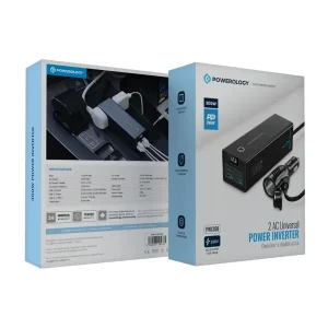 مبدل برق اینورتر و فندکی خودرو 300 وات پاورولوجی مدل PWCUQC038