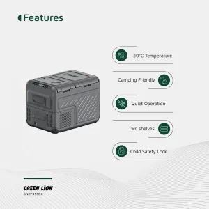 یخچال فریزر خودرو گرین لاین مدل GCF-35 ظرفیت 35 لیتر