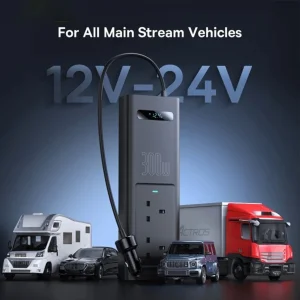 مبدل برق خودرو باسئوس مدل IGBT Power Inverter 300W‌‌‌ BS-CI30-02