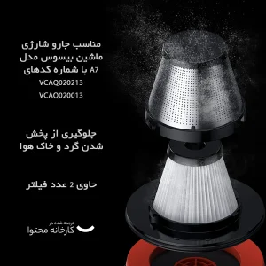 فیلتر جارو شارژی خودرو بیسوس مدل VCAQ020113 بسته 2 عددی