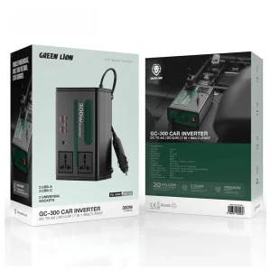 مبدل برق خودرو گرین لاین مدل   GC-300 ظرفیت 300 وات