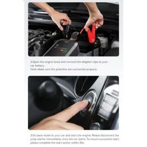 جامپ استارتر خودرو باسئوس مدل Super Energy 4-in-1 Car Jump Starter 1200A