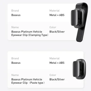 نگهدارنده عینک خودرو باسئوس مدل Vehicle Eyewear Clip