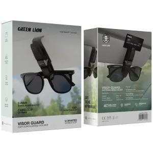 نگهدارنده عینک خودرو گرین لاین مدل Visor Guard مجموعه دو عددی