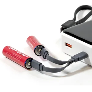 باتری قلمی شارژی تسکو مدل TBL 20 با درگاه USB-C به همراه کابل شارژ بسته دو عددی