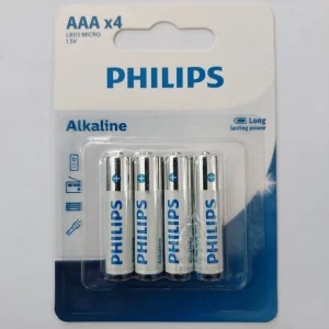 باتری قلمی و نیم قلمی فیلیپس مدل Alkaline بسته هشت عددی