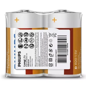 باتری D فیلیپس مدل R20L2F/97 بسته 2 عددی