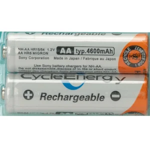 باتری قلمی  قابل شارژ سونی مدل NH-AA HR15/54  بسته ۲ عددی