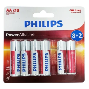 باتری قلمی فیلیپس مدل Power-Alkaline بسته 10 عددی