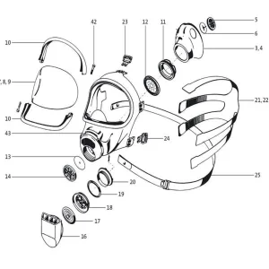 ماسک ایمنی ام اس ای مدل MSA S3
