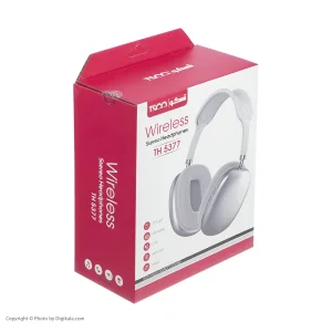 هدفون بلوتوثی تسکو مدل TH 5377 بدون قابلیت نویز کنسلینگ، درگاه شارژ USB Type-C، دارای قابلیت پشتیبانی از کارت حافظه و رادیو FM