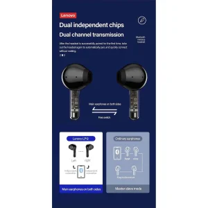هدفون مخصوص بازی بلوتوثی لنوو مدل Thinkplus LivePods LP12