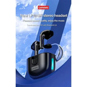 هدفون مخصوص بازی بلوتوثی لنوو مدل Thinkplus LivePods LP12