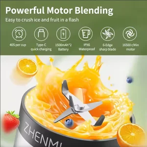شیکر شارژی ژنمی شیائومی مدل ZMGZ-J17 گنجایش 0.5 لیتر