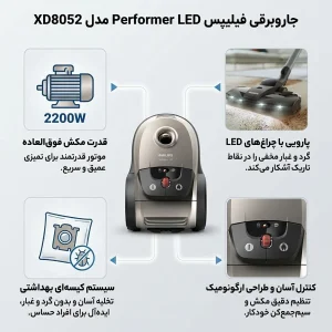 جاروبرقی 2200 وات فیلیپس مدل XD8052