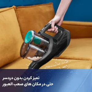 جارو شارژی عصایی فیلیپس مدل SpeedPro FC6724/01 با ظرفیت مخزن 0.4 لیتر، موتور 21 وات، باتری 21.6 ولت و شارژ سریع در 5 دقیقه