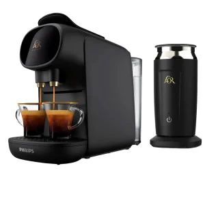 اسپرسوساز کپسولی 800 میلی‌لیتر فیلیپس مدل L'OR Barista Sublime LM9012 با فشار بخار 19 بار، قابلیت تهیه هم‌زمان 2 فنجان و کف شیرساز لور