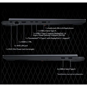 لپ تاپ 16 اینچی ایسوس مدل TUF Gaming F16 FX608JH-i5 13450HX-64GB DDR5 5600MHz-512GB SSD-RTX5050 8GB-FHD 165Hz - کاستوم شده