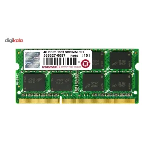رم لپ تاپ ترنسند مدل DDR3 1333 Mhz SODIMM ظرفیت 4 گیگابایت