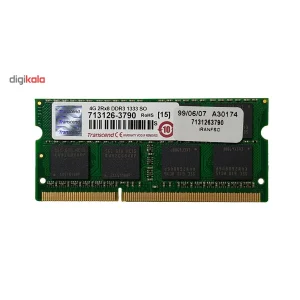 رم لپ تاپ ترنسند مدل DDR3 1333 Mhz SODIMM ظرفیت 4 گیگابایت