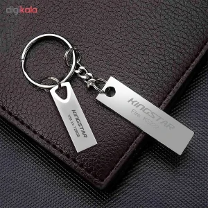 فلش مموری کینگ استار مدل KS222 ظرفیت 16 گیگابایت با درگاه USB 2.0، سرعت نوشتن 25 و خواندن 10 مگابایت بر ثانیه، مقاوم در برابر آب، ضربه و گردوغبار، بدنه فلزی و سازگار با ویندوز، مک و لینوکس