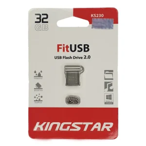 فلش مموری کینگ استار مدل FIT KS230 ظرفیت 32 گیگابایت ابعاد کوچک 20x15x4 میلی‌متر و وزن 2 گرم