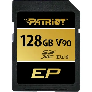کارت حافظه SDXC پتریوت مدل V90 کلاس 10 استاندارد UHS-II U3 سرعت 300MBs ظرفیت 128 گیگابایت