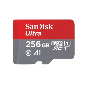 کارت حافظه microSDXC سن دیسک مدل Ultra کلاس10 و A1 استاندارد UHS-I U1 سرعت 100MBps 667X همراه با آداپتور SD ظرفیت 256 گیگابایت