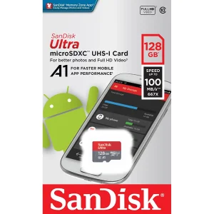 کارت حافظه Micro SDXC سن دیسک UHS-i Class 10 همراه با آداپتور SD ظرفیت 128GB