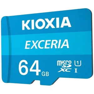 کارت حافظه‌ microSDHC کیوکسیا مدل Exceria کلاس 10 استاندارد UHS-I U1 سرعت 100MBps ظرفیت 64 گیگابایت به همراه آداپتور SD
