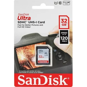 کارت حافظه SDHC سن دیسک مدل Ultra کلاس 10 استاندارد UHS-I U1 سرعت 120MBps ظرفیت 32 گیگابایت