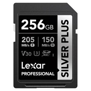 کارت حافظه SDXC لکسار مدل SILVER PLUS کلاس 10 استاندارد ظرفیت 256 گیگابایت سرعت 205MBps