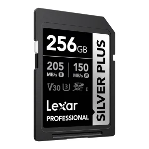 کارت حافظه SDXC لکسار مدل SILVER PLUS کلاس 10 استاندارد ظرفیت 256 گیگابایت سرعت 205MBps