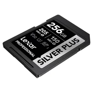 کارت حافظه SDXC لکسار مدل SILVER PLUS کلاس 10 استاندارد ظرفیت 256 گیگابایت سرعت 205MBps
