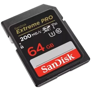 کارت حافظه SDXC سن دیسک مدل Extreme Pro V30 کلاس 10 استاندارد UHS-I U3 سرعت 200mbps ظرفیت 64 گیگابایت