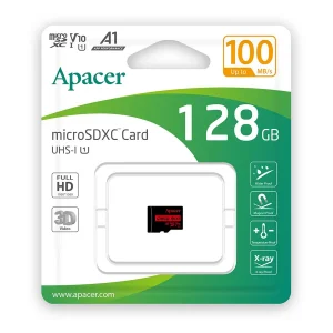 کارت حافظه microSDXC اپیسر مدل R100 کلاس 10 استاندارد UHS-I U1 سرعت 100MBps ظرفیت 128 گیگابایت